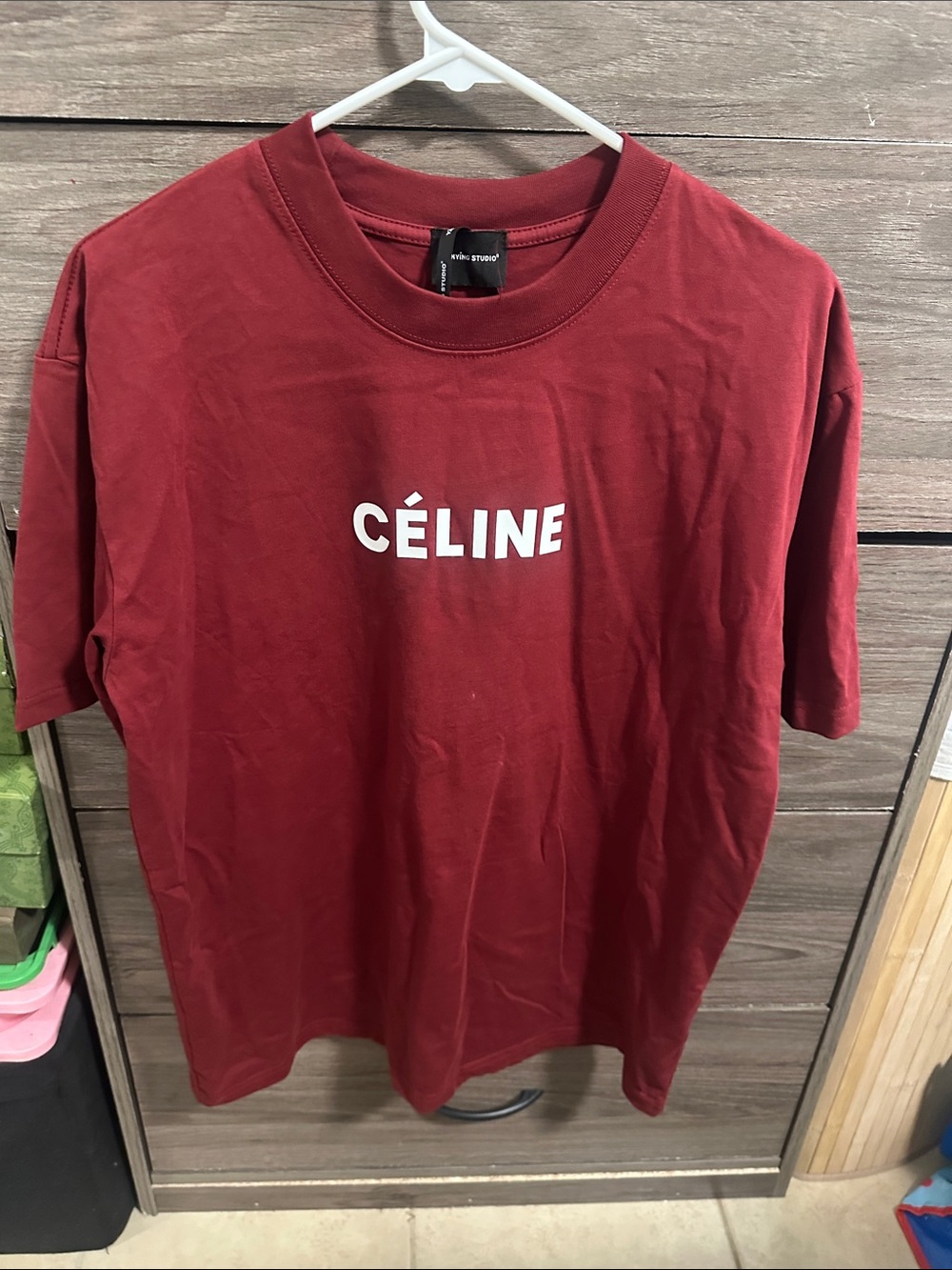 Burgundy Red Logo T-Shirt size L